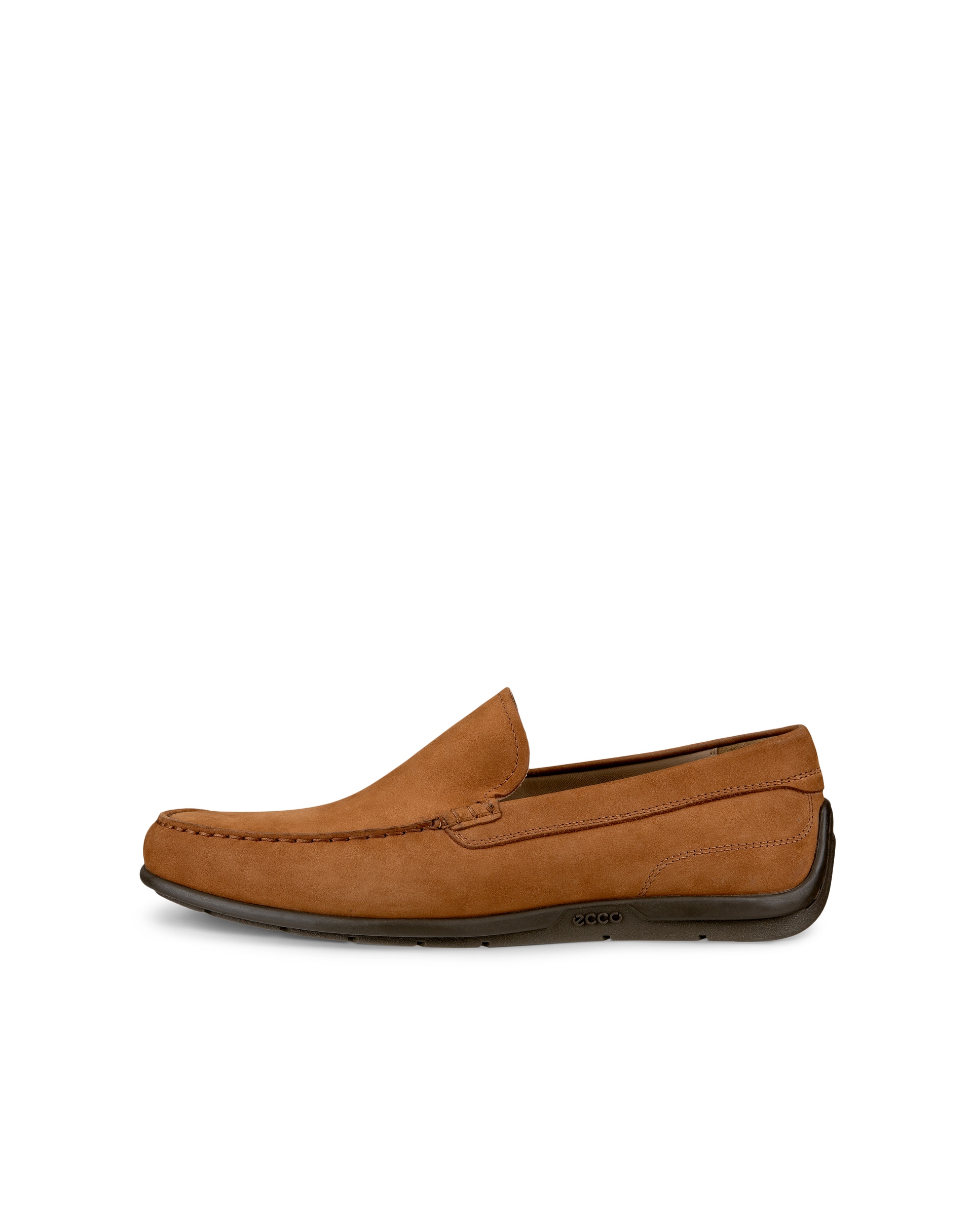 Men's ECCO® Classic Moc 2.0 Leather Slip-On - Brown - Outside