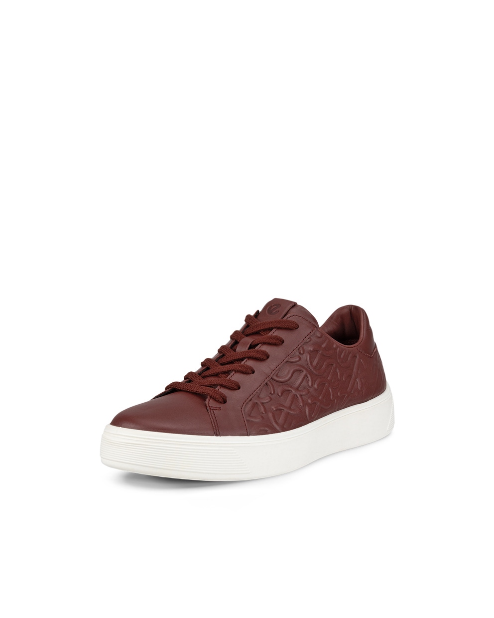 Women's ECCO® Street Tray Leather Sneaker - Red - Main