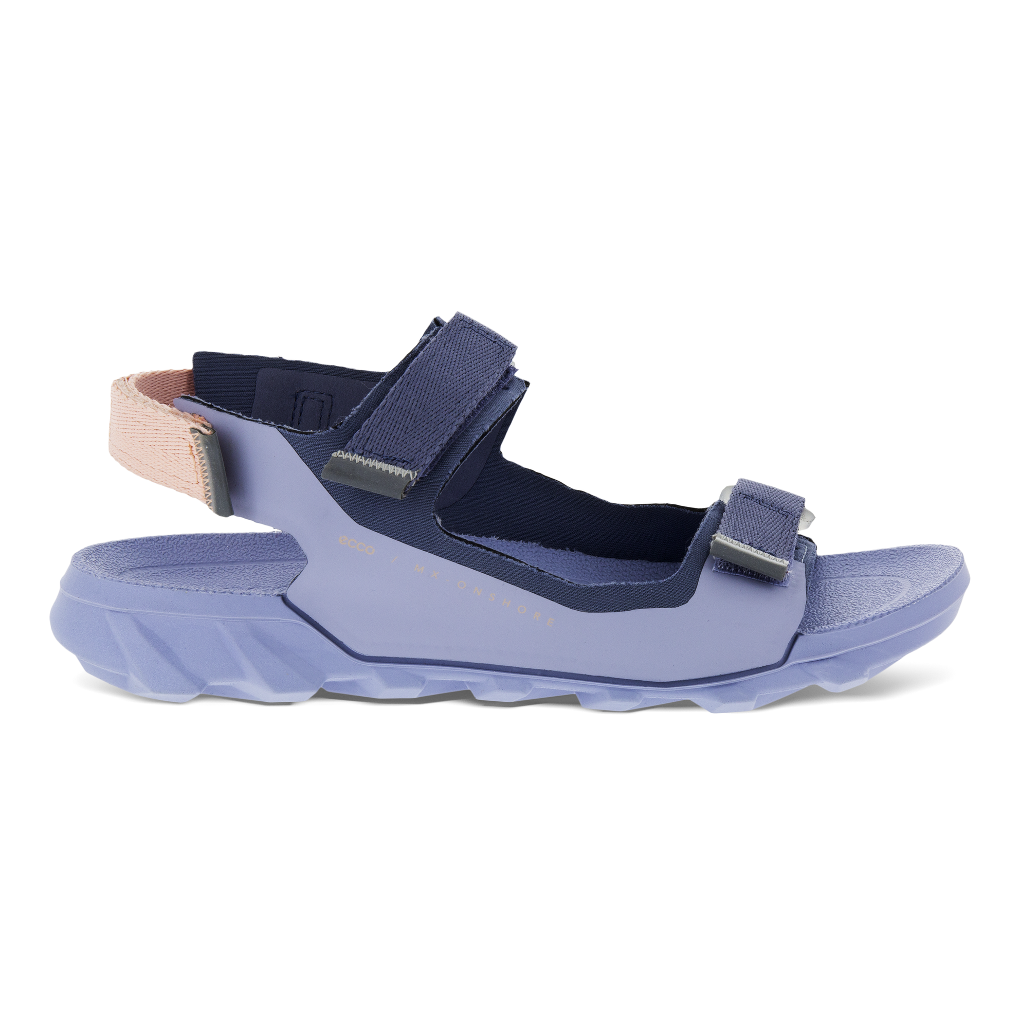 Women's ECCO® MX Onshore Textile 3-Strap Sandal - Blue - Outside