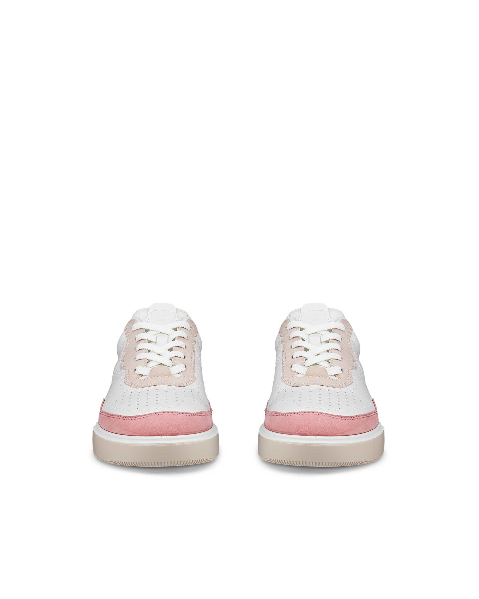 Zapatillas de piel ECCO® Street Court para mujer - Blanco - Front pair