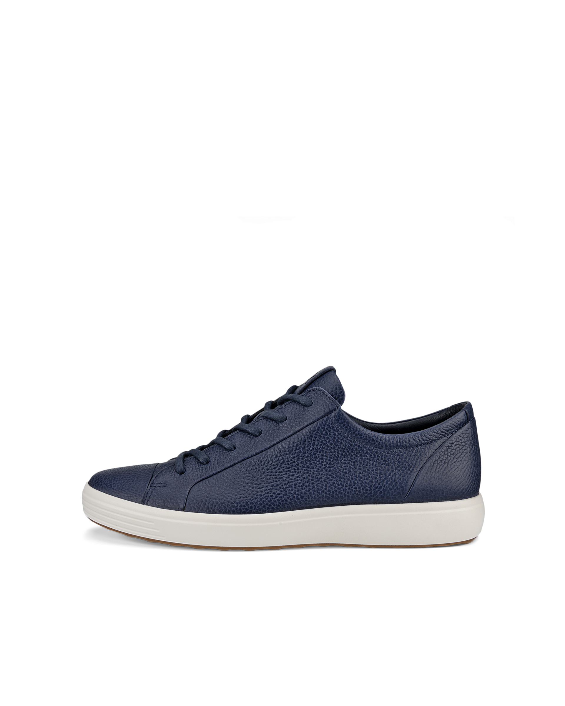 Men's ECCO® Soft 7 Leather Sneaker - Blue - Outside