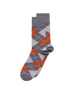 ECCO CLASSIC ARGYLE MEN'S MID-CUT SOCK - Grey - Main