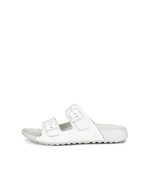 Sandalias con dos tiras de piel ECCO® Cozmo para mujer - Blanco - Outside