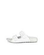 Women's ECCO® Cozmo Leather Two Strap Sandal - White - Outside