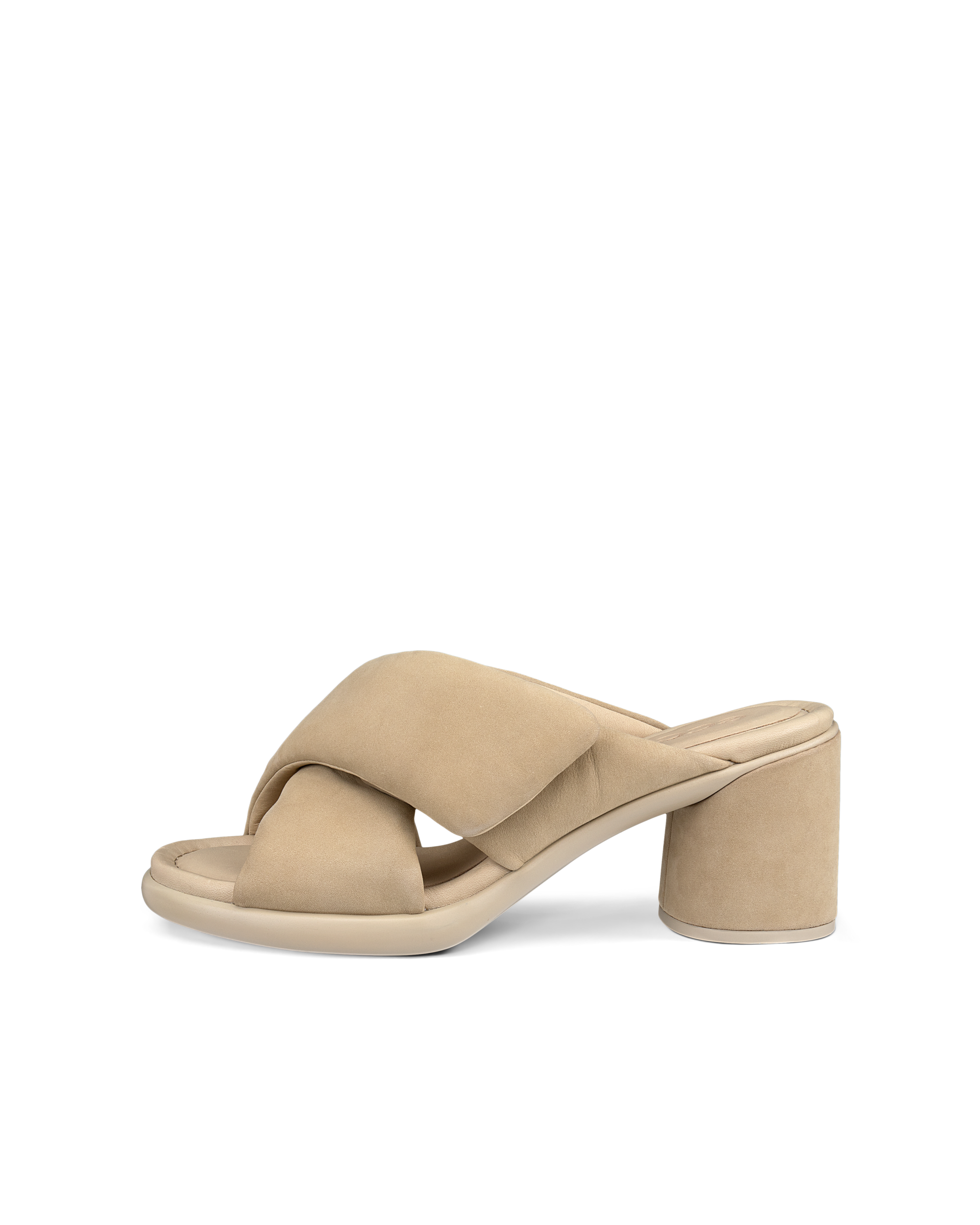 여성용 ECCO® Sculpted Sandal LX 55 가죽 힐 샌들 - Brown - Outside