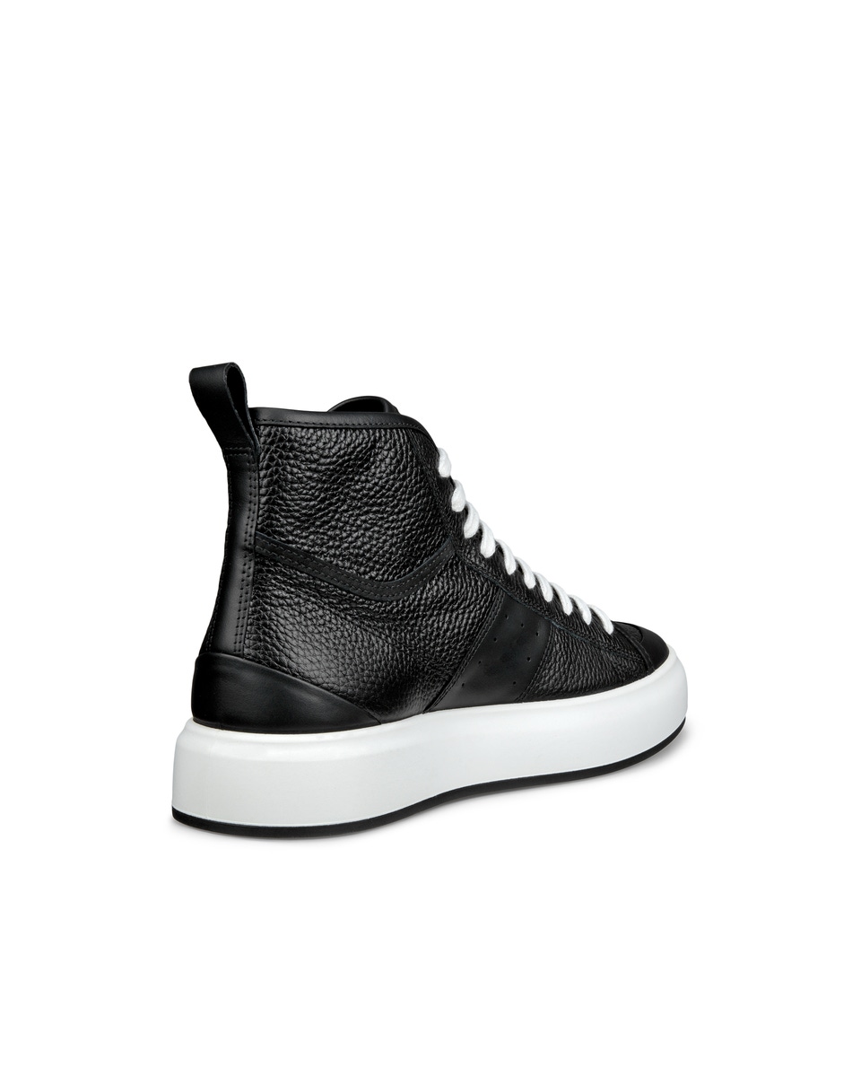 Nike black leather high tops hotsell