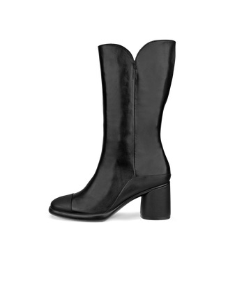 Botas de caña alta de piel ECCO® Sculpted LX 55 para mujer - Negro - Outside