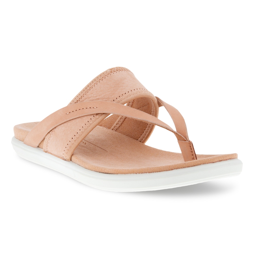 Women's ECCO® Simpil Nubuck Sandal - Brown - Main