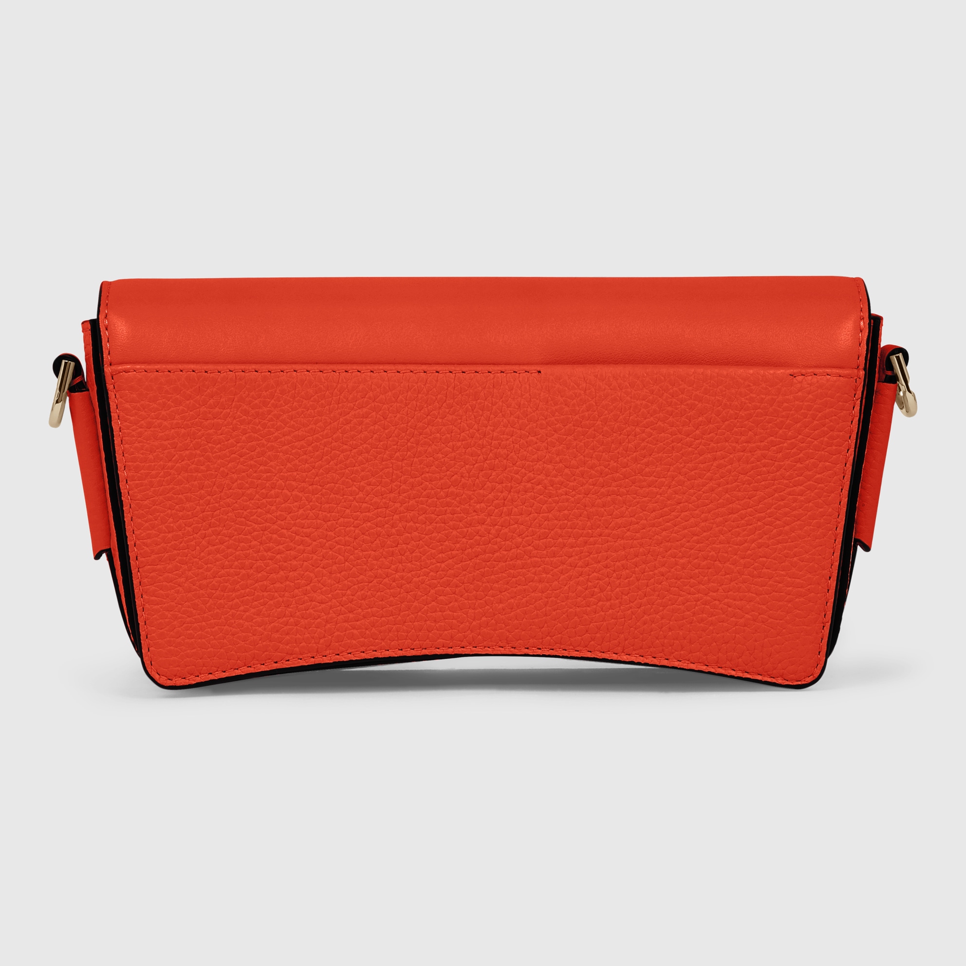 ECCO® Textureblock Leather Compact Pinch Bag - Red - Back