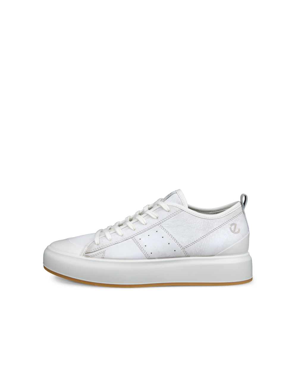 ECCO® Street Ace baskets en cuir pour homme - Gris - Outside