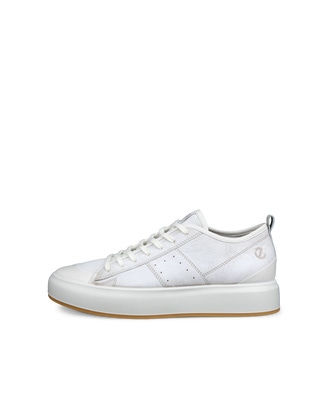 ECCO® Street Ace baskets en cuir pour homme - Gris - Outside