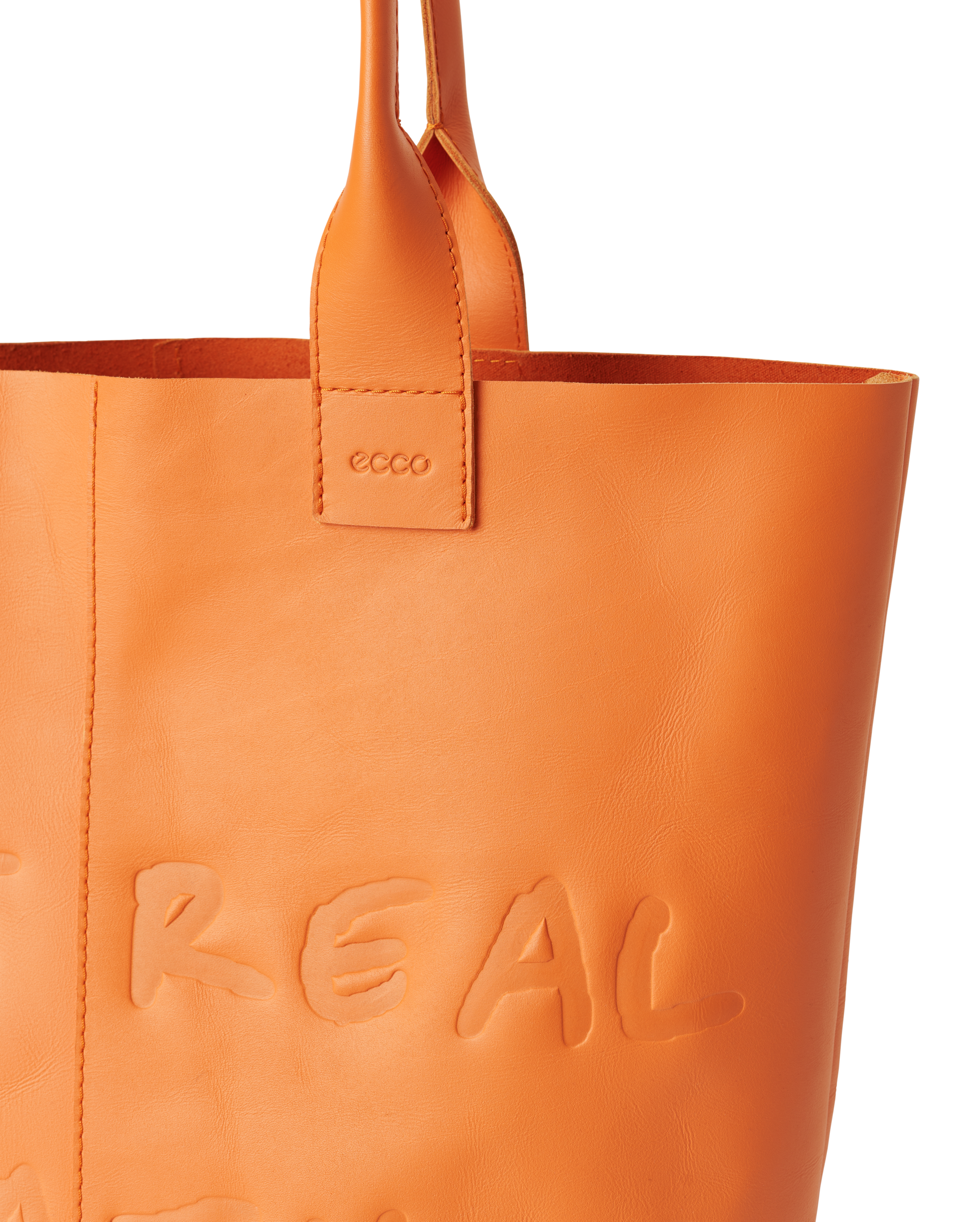 ECCO® Tote Real Leather Tote Bag - Orange - Detail-2