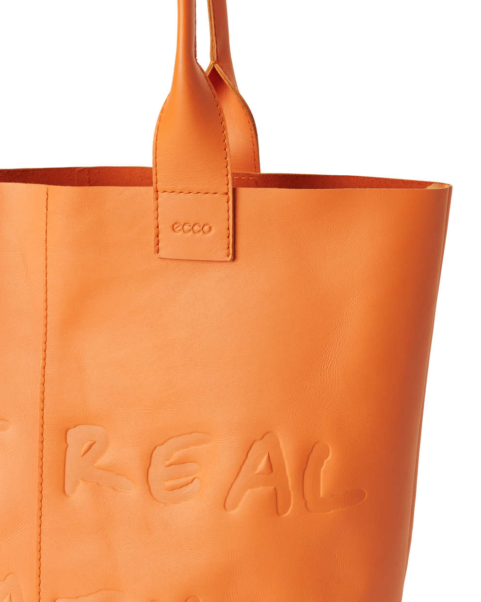 ECCO® Tote Real Leather Tote Bag - Orange - Detail-2