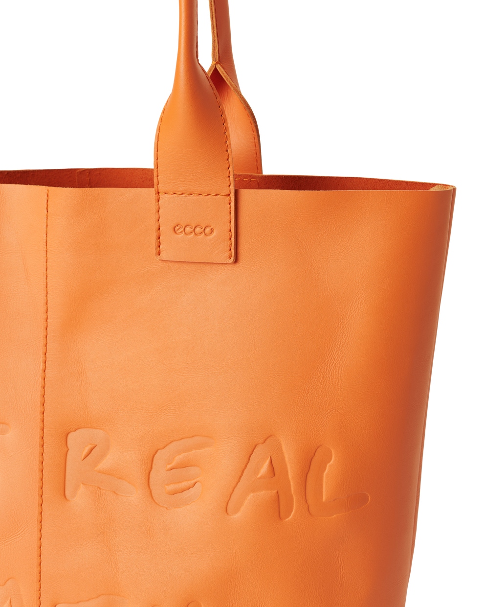 Bolso tote de piel ECCO® - Naranja - Detail-2