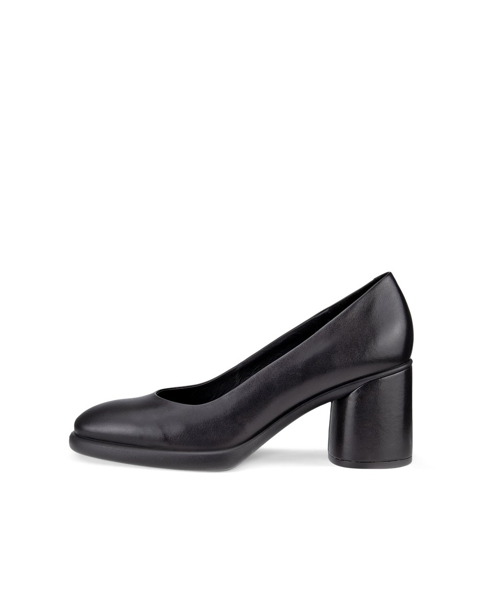 ECCO® Sculpted LX 55 escarpins en cuir à talon carré pour femme - Noir - Outside