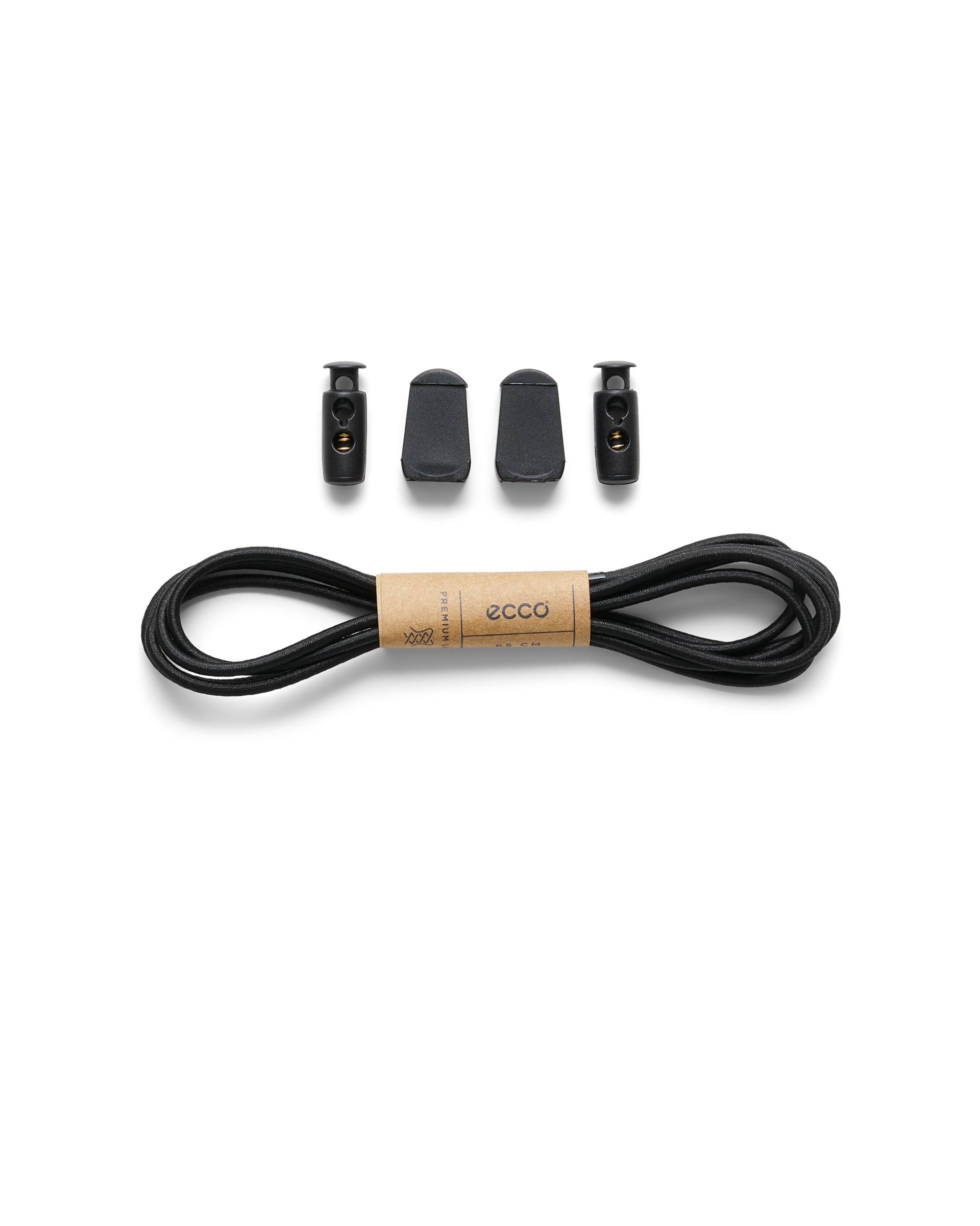 ECCO Fast Lock Laces 65cm - Black - Main