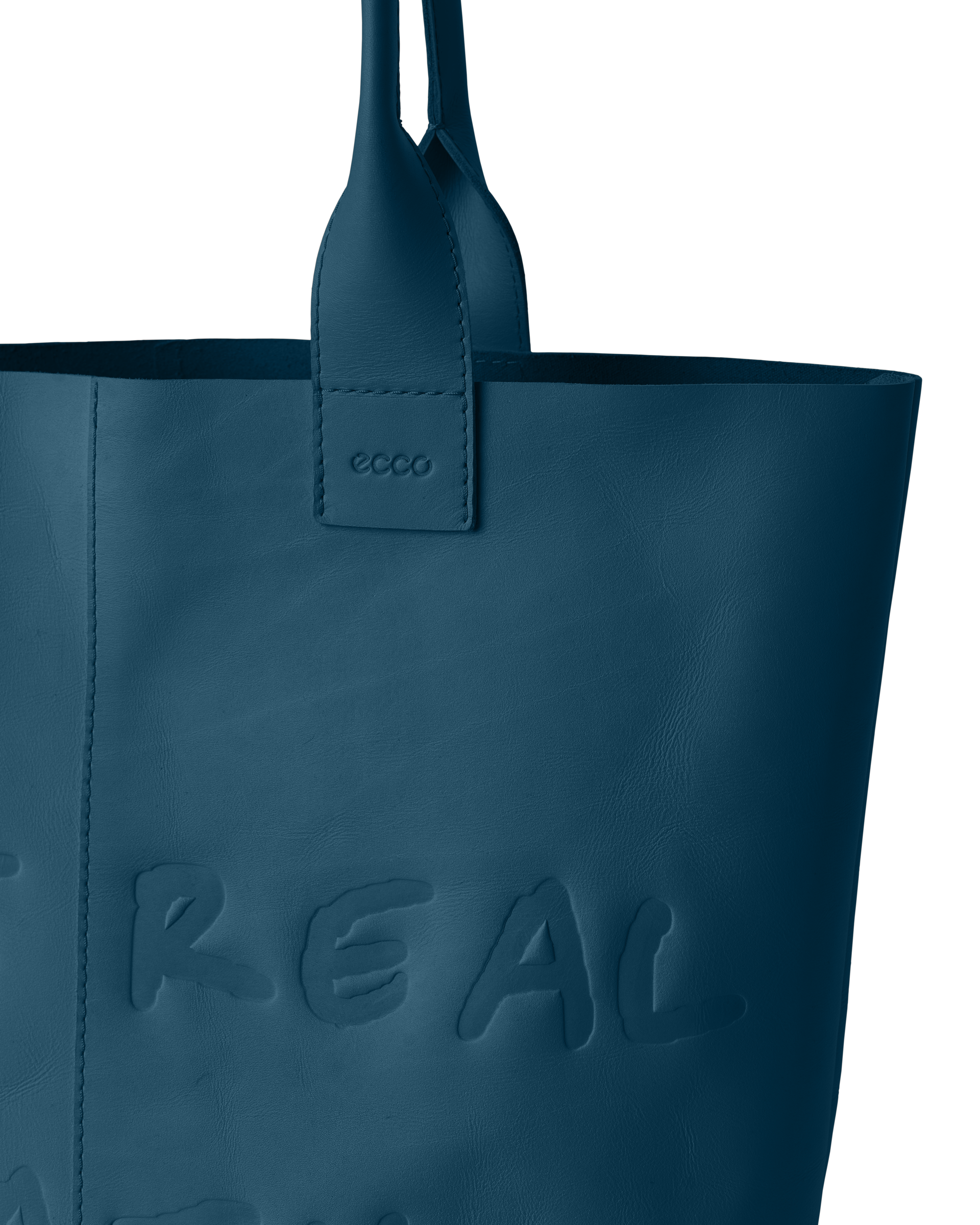 ECCO® Tote Leather Tote Bag - Blue - Detail-2