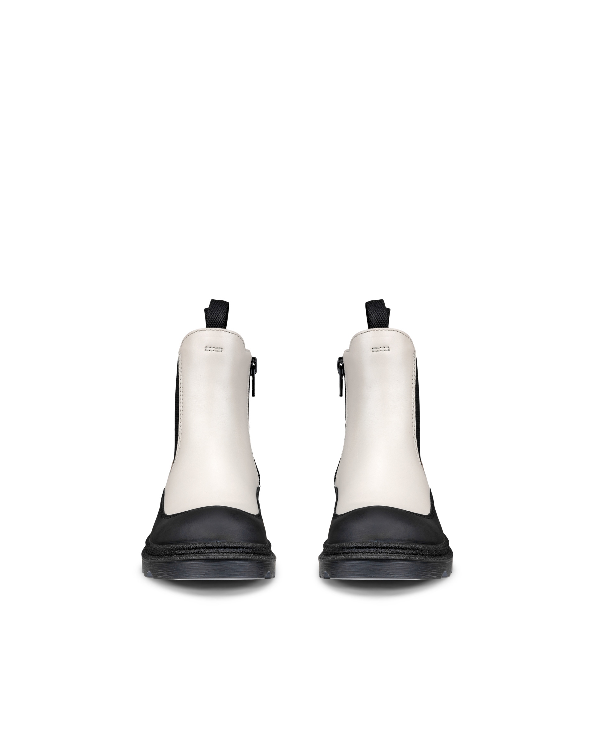 Kids' ECCOยฎ Grainer Leather Chelsea Boot - Grey - Front pair