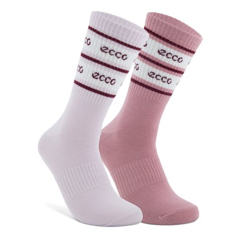 ECCO Retro Mid-cut 2-pack Quality Sports Socks - Pink - Main