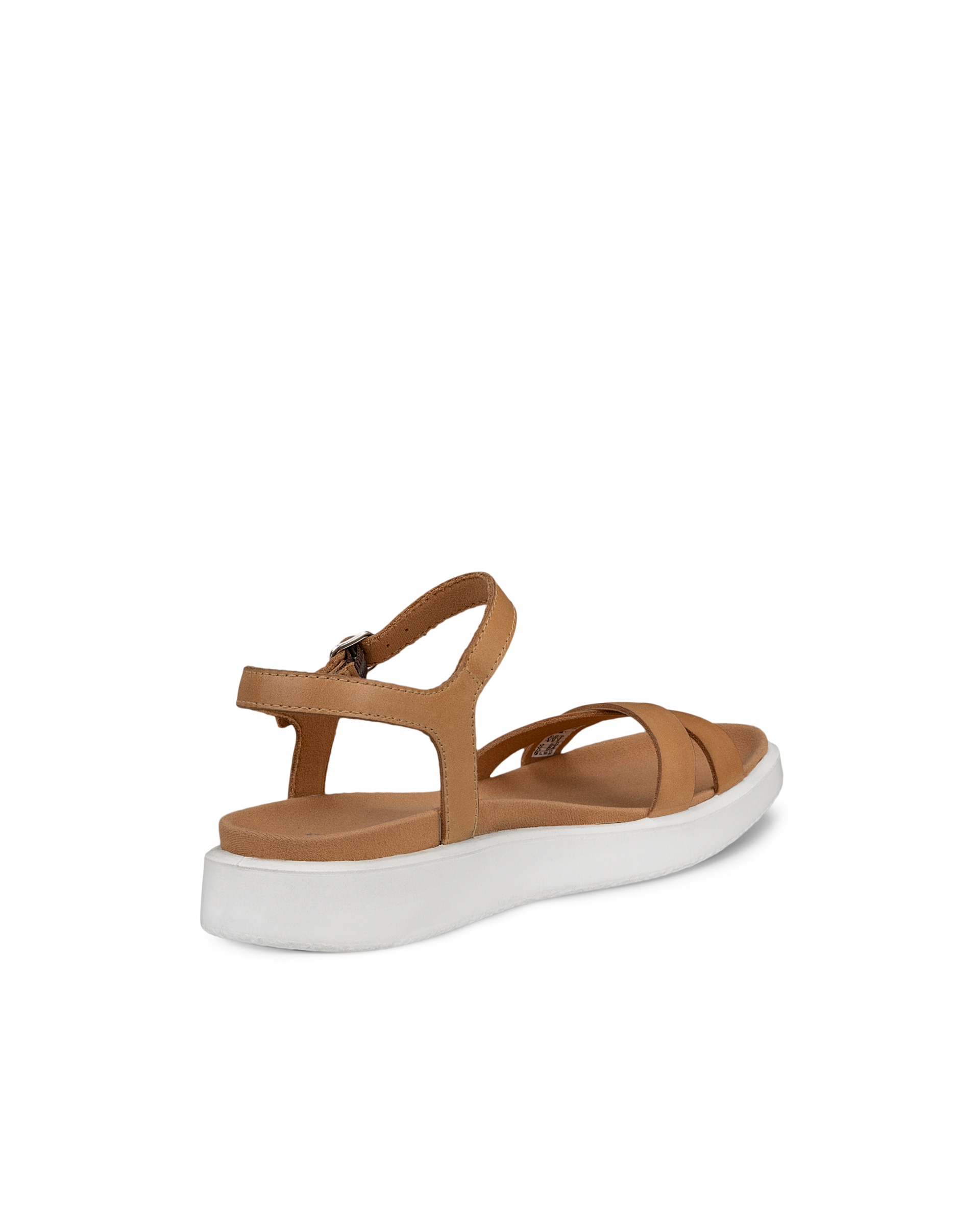 Women's ECCO® Yuma Nubuck Flat Sandal - Brown - Back