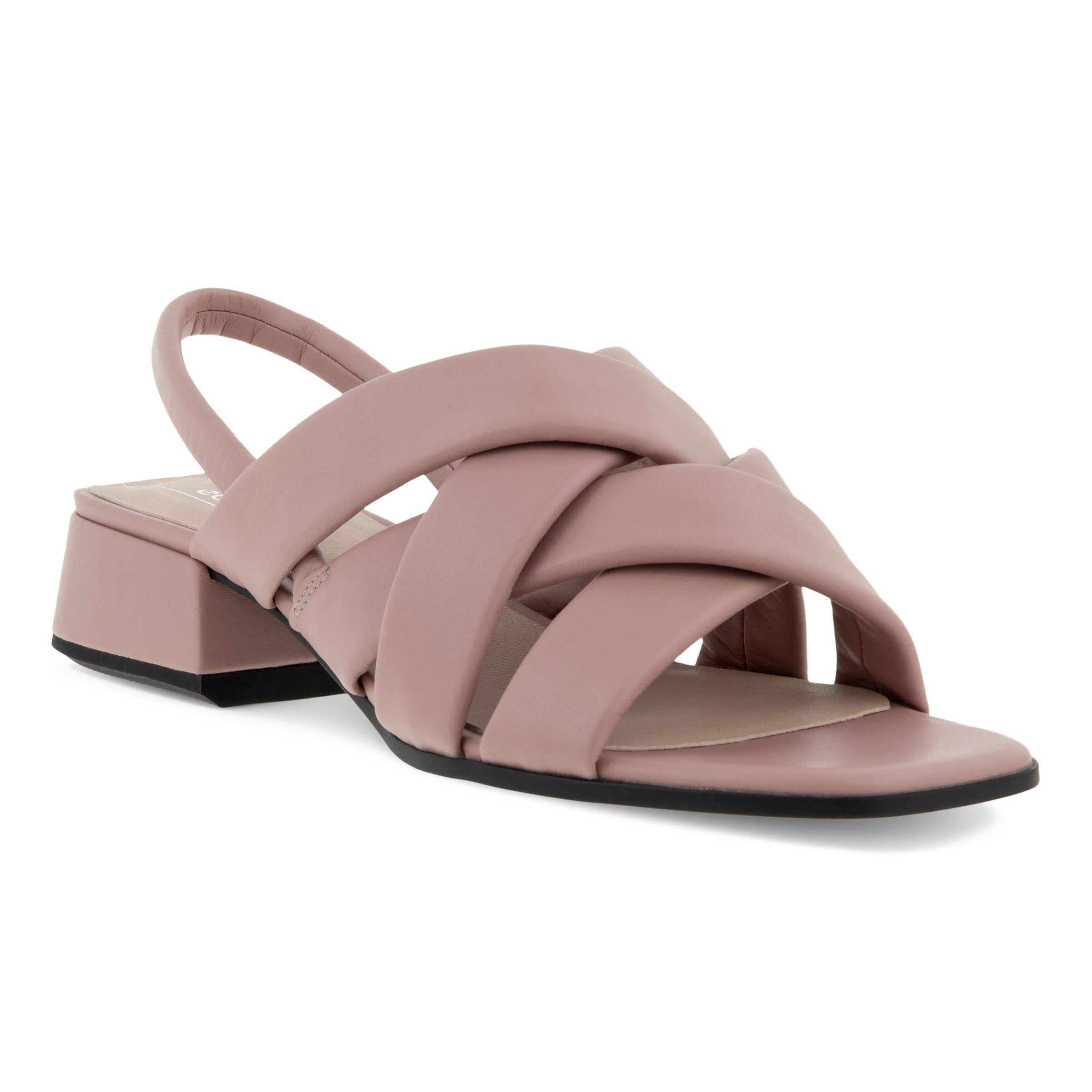 ECCO Women's Elevate Squared Block Heeled Sandals - Pink - Main