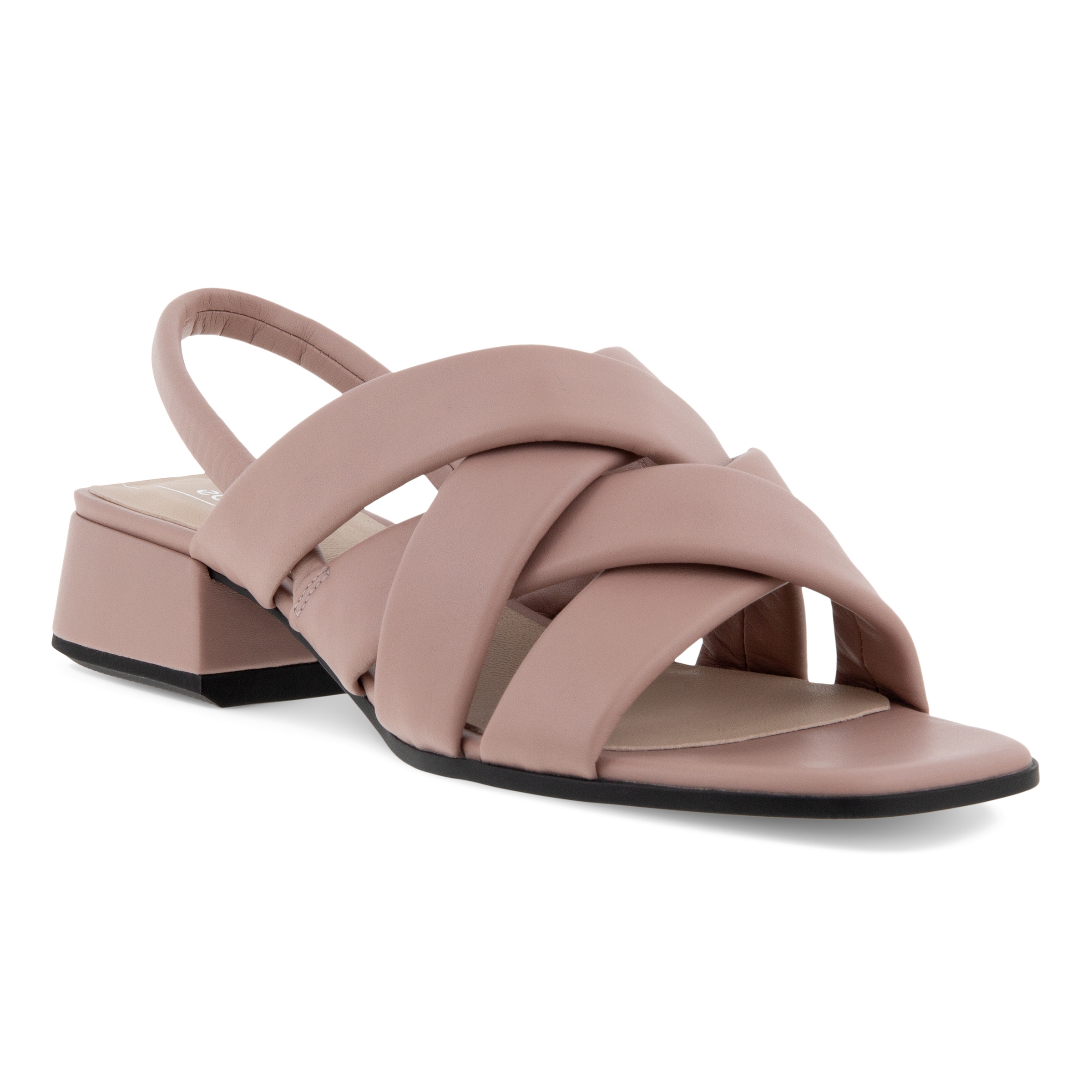 ECCO Women's Elevate Squared Block Heeled Sandals - Pink - Main