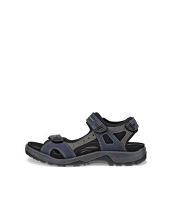 Men's ECCO® Offroad Nubuck Outdoor Sandal - Blue - Outside