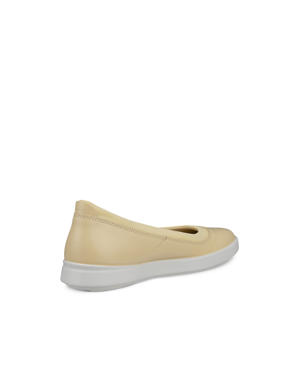 Women's ECCO® Barentz Leather Ballerina - Yellow - Back