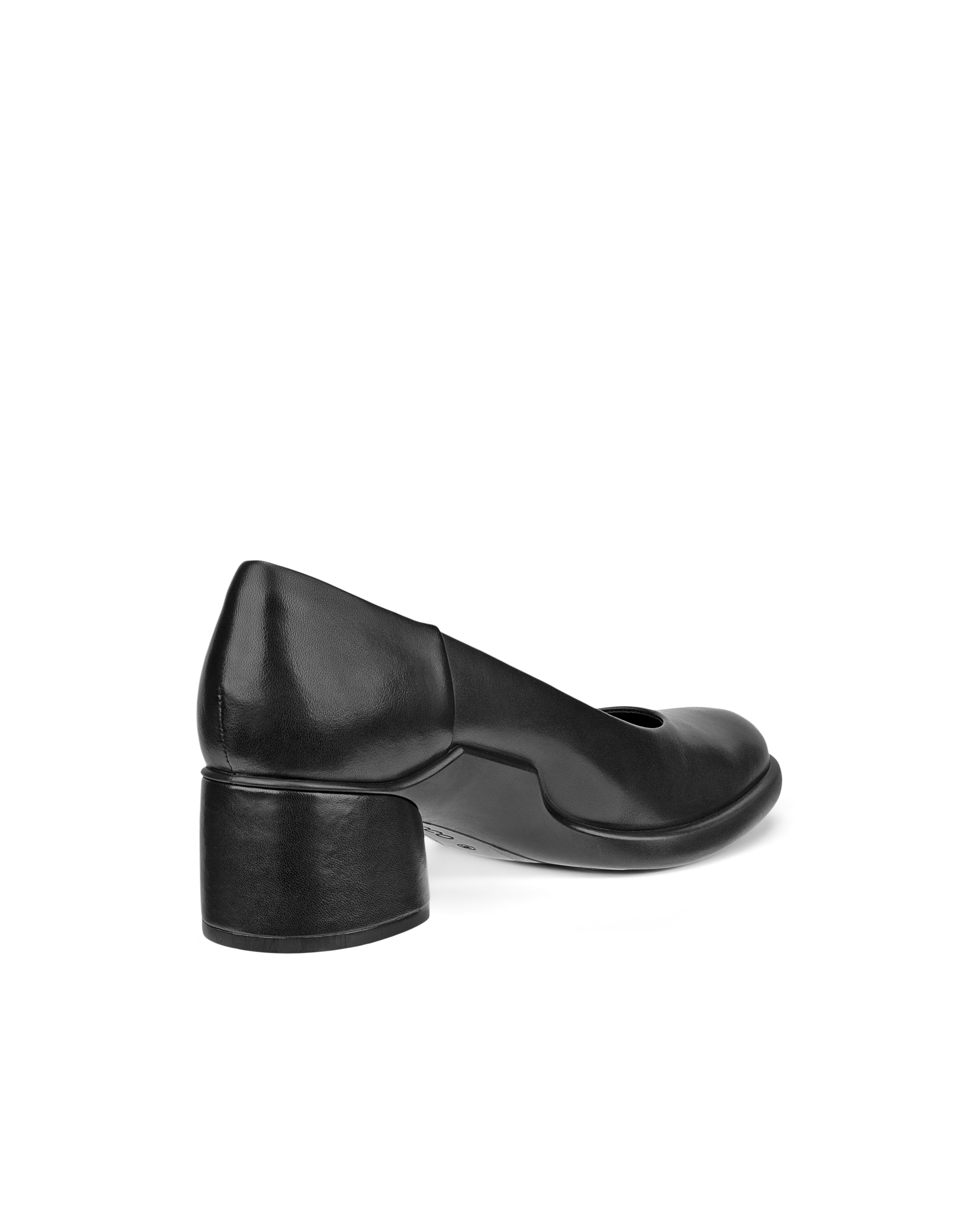 Zapatos de piel con tacón cuadrado ECCO® Sculpted LX 35 para mujer - Negro - Back