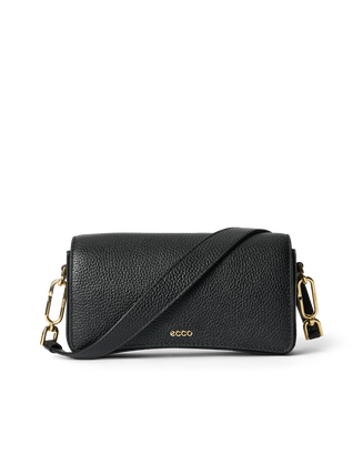 ECCO® Pinch Small Pebbled Leather Shoulder Bag - Black - Main