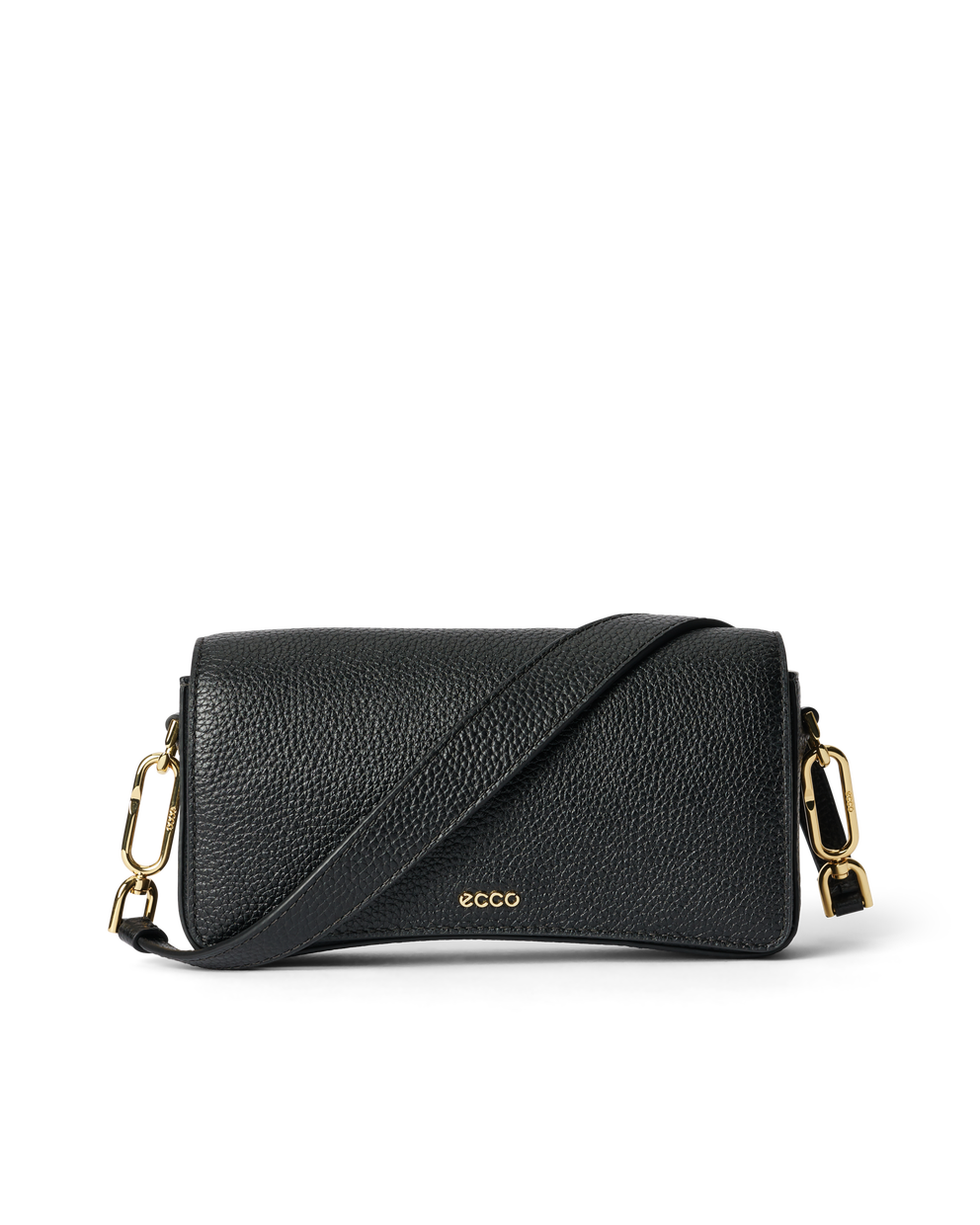 ECCO® Pinch Small Pebbled Leather Shoulder Bag - Black - Main