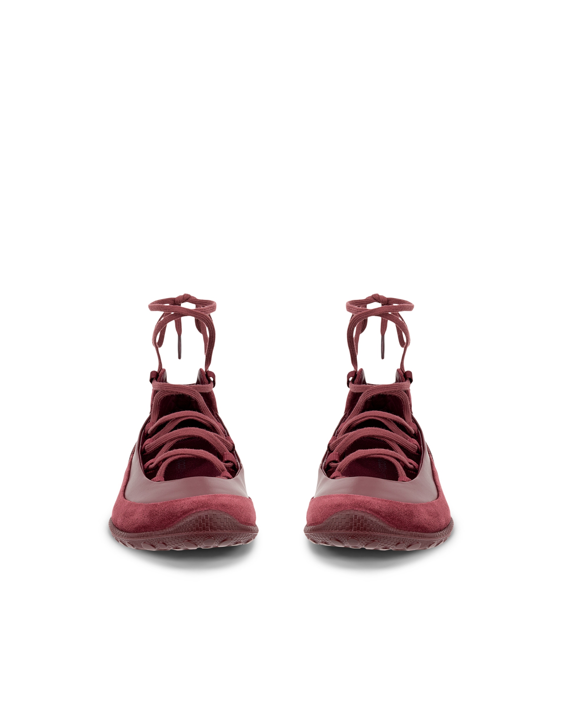 ECCO® BIOM LITE ballerines en cuir pour femme - Rouge - Front pair