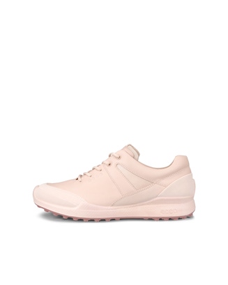 Women's ECCO® Biom Golf Hybrid Leather Shoe - Pink - Outside