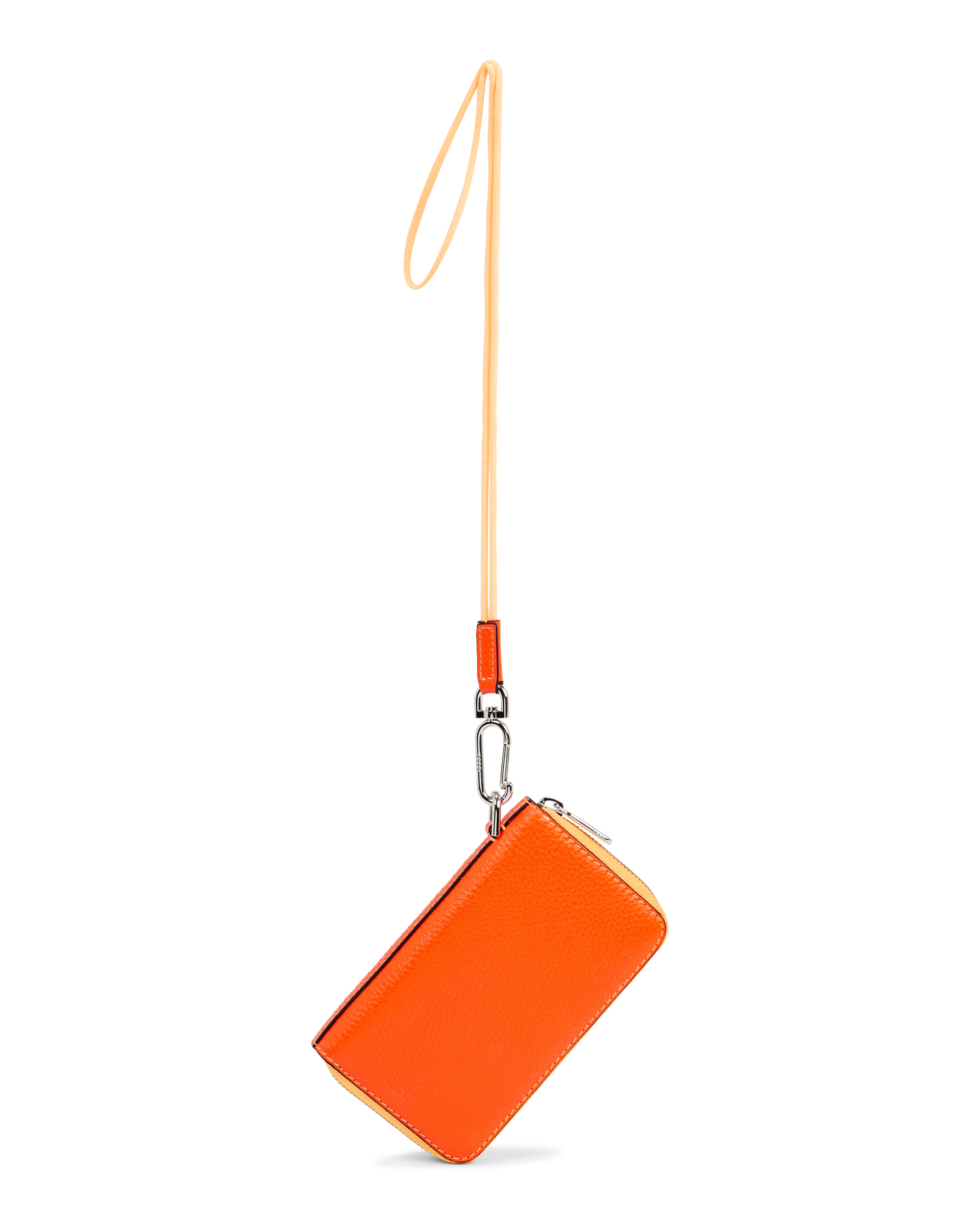 ECCO® Zip Around Pebbled pochette portefeuille en cuir - Orange - Main