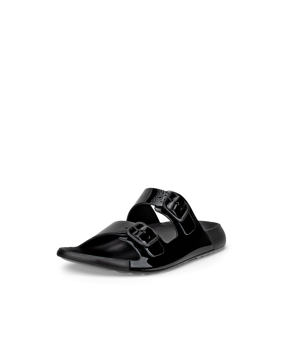 Women's ECCO® Cozmo Leather Two Strap Sandal - Black - Main