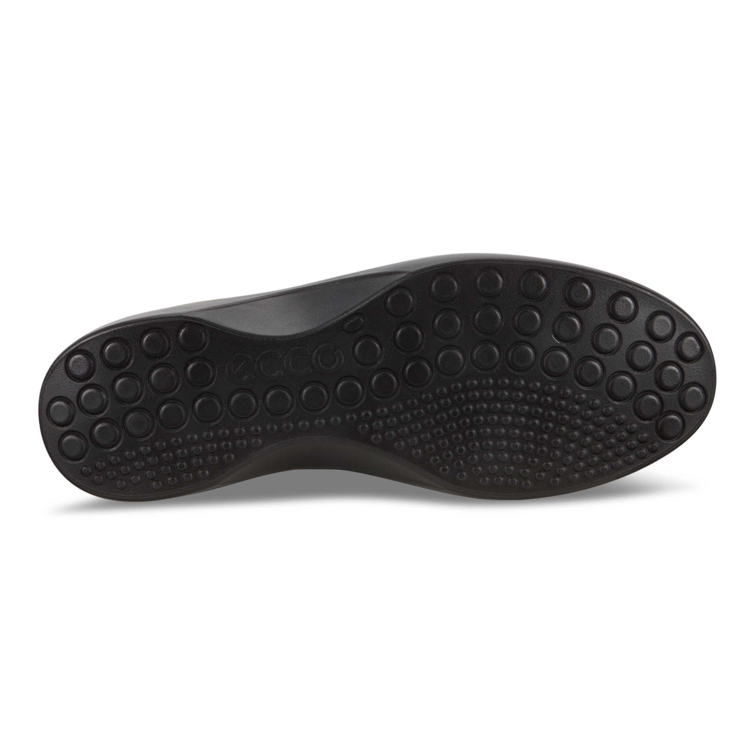 ECCO Soft 7 Wedge ウィメンズ レザーGore-Texウェッジソールスリッポン - 黒 - Sole