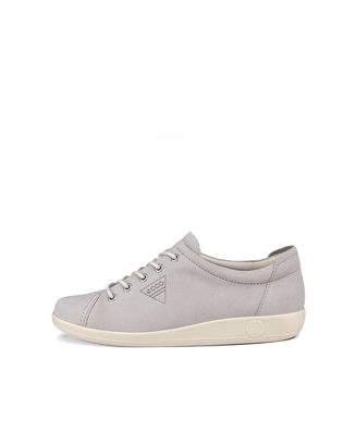 Women's ECCO® Soft 2.0 Nubuck Walking Shoe - Grey - Outside