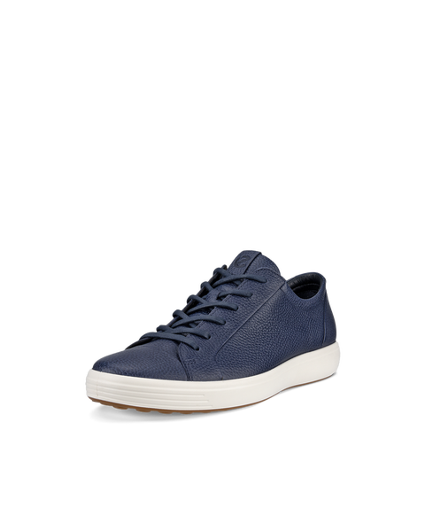 Men's ECCO® Soft 7 Leather Sneaker | Blue