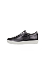 Women's ECCO® Soft Classic Leather Sneaker - Black - Outside