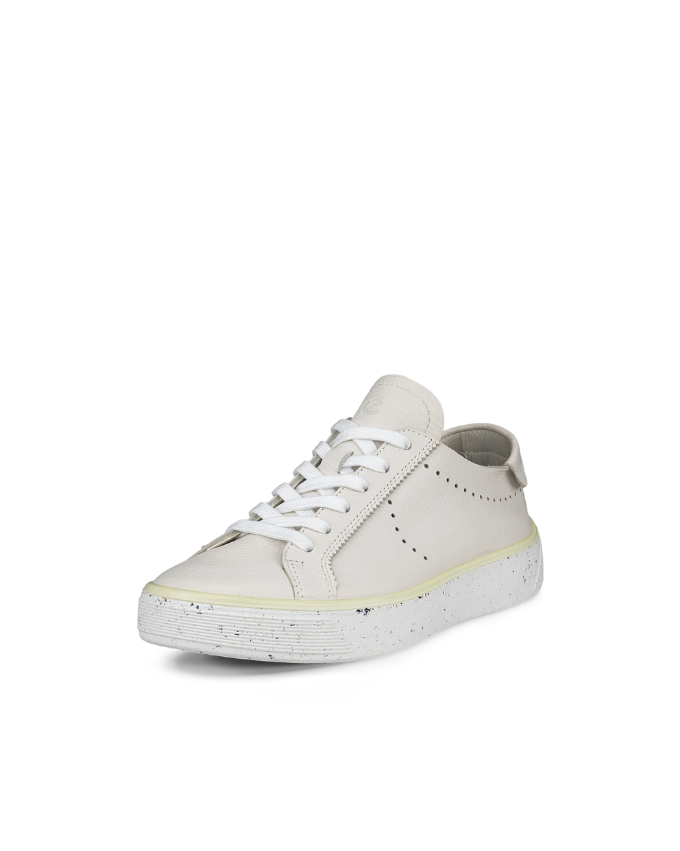 ECCO® Street Tray baskets en cuir pour femme - Blanc - Main