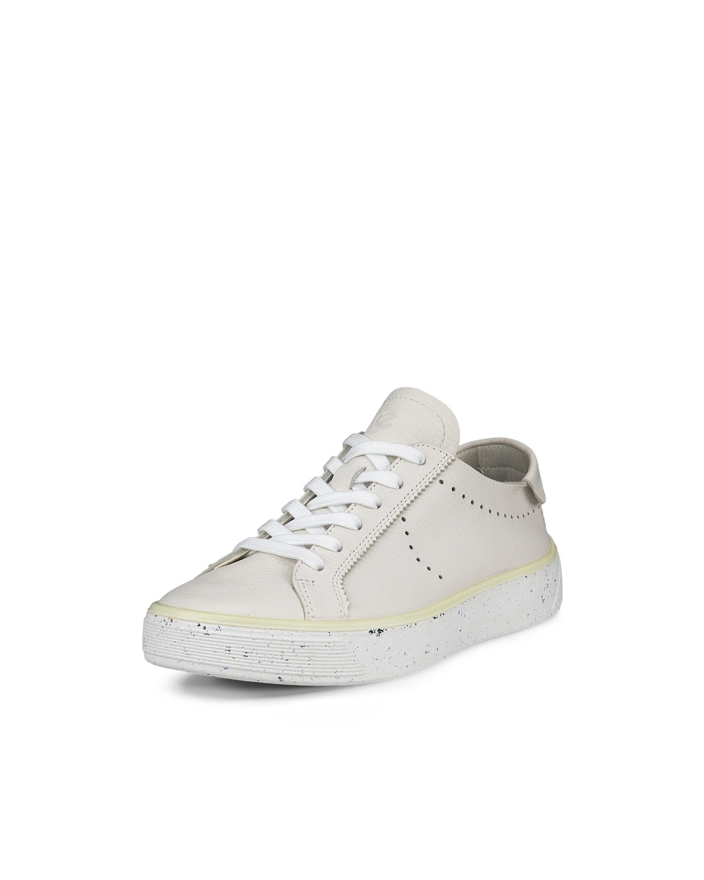 ECCO® Street Tray baskets en cuir pour femme - Blanc - Main