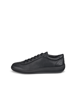 ECCO® Soft Zero baskets en cuir pour homme - Noir - Outside