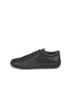 Zapatillas de piel ECCO® Soft Zero para hombre - Negro - Outside