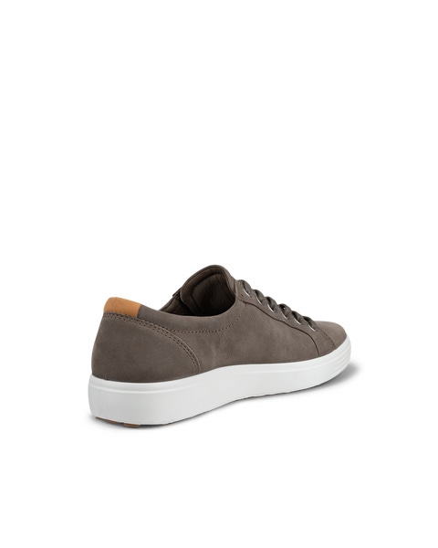 Men s ECCO Soft 7 Nubuck Sneaker Brown