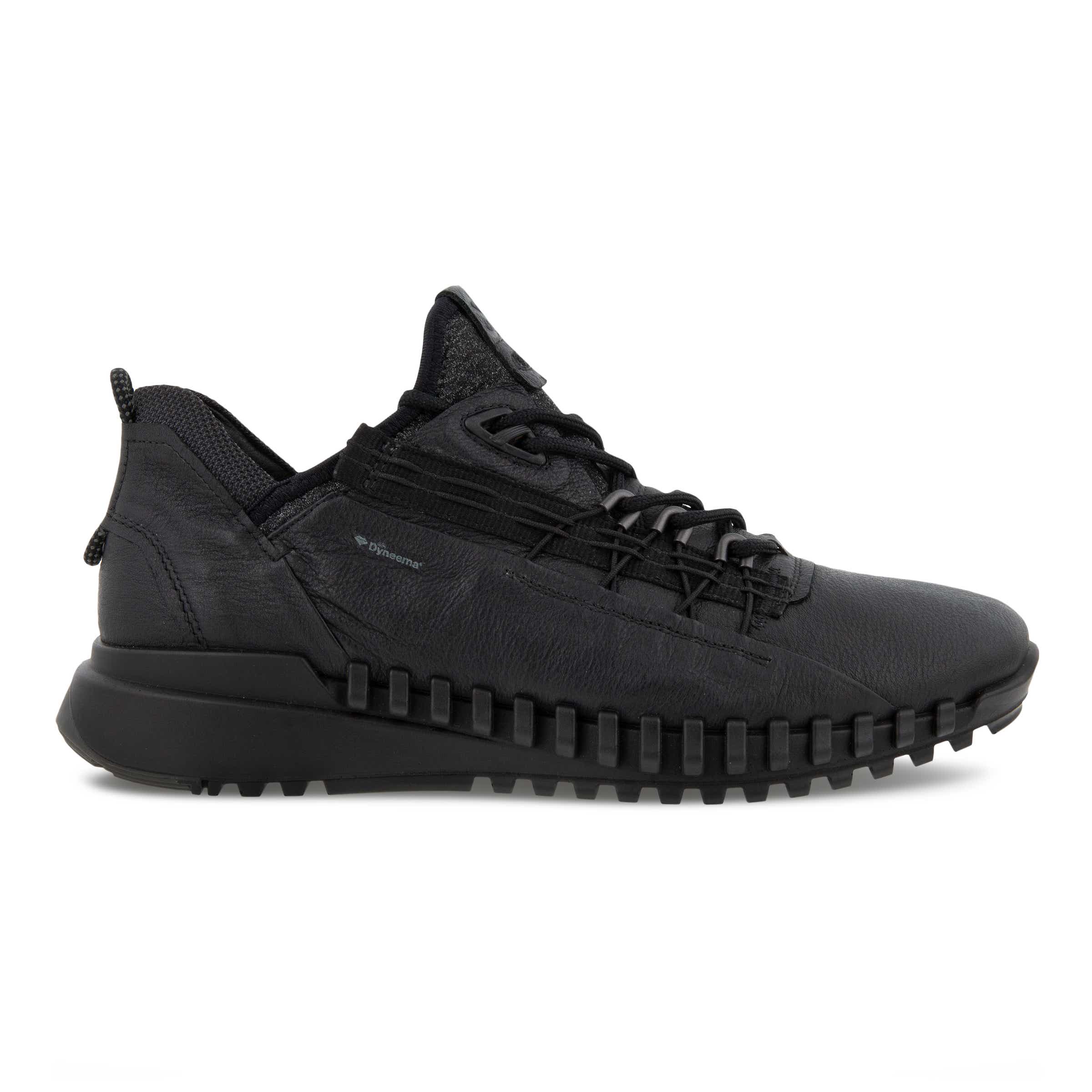 ECCO Zipflex Dyneema メンズ レザースニーカー - ブラック - Outside