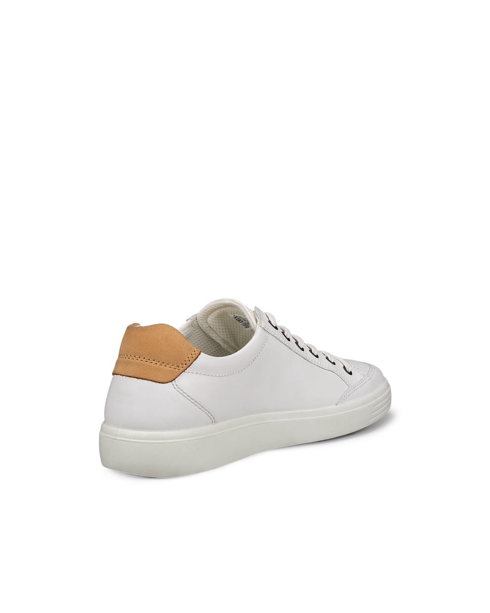 Men's ECCO® Soft Classic Leather Sneaker - White - Back