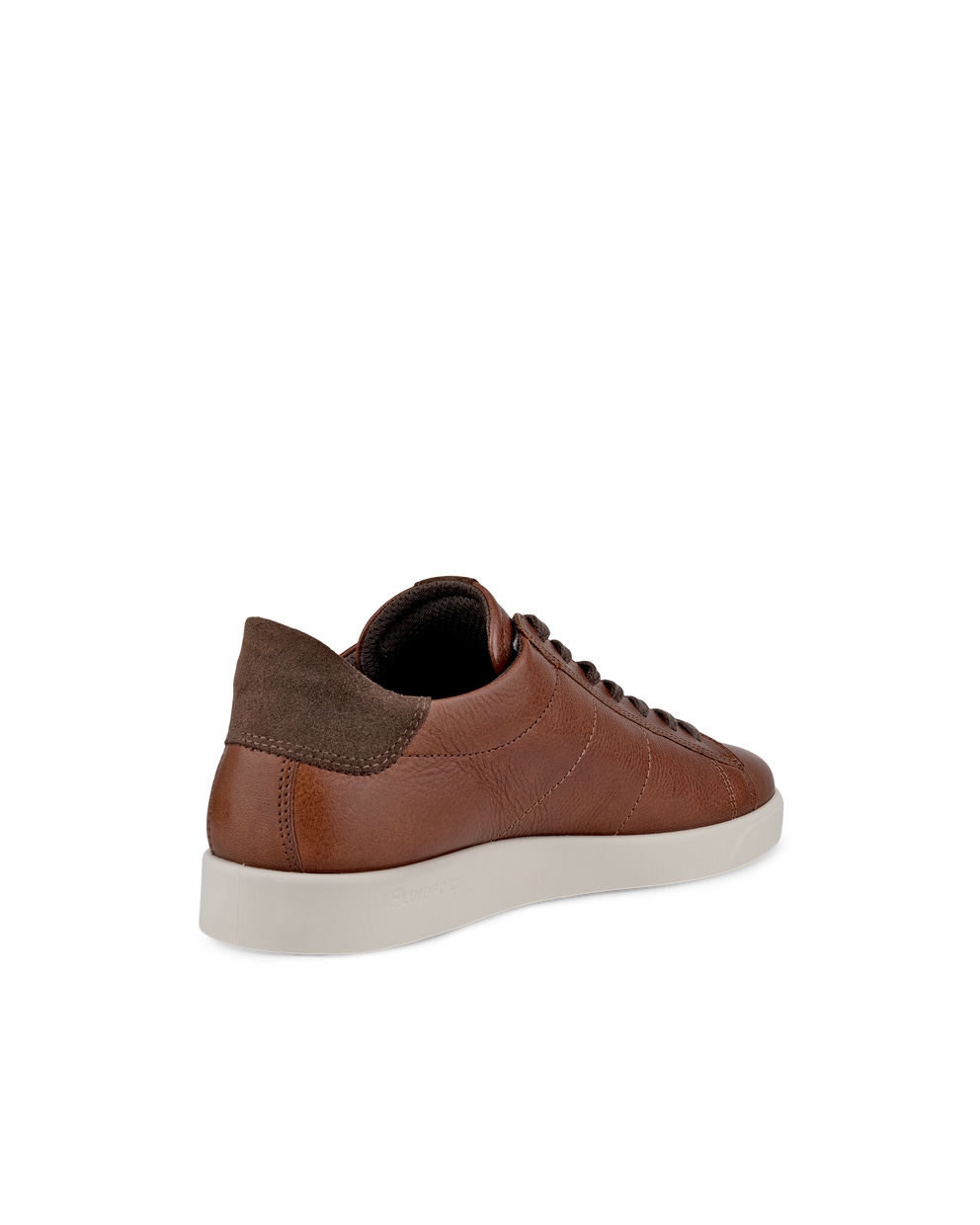 Men's ECCO® Street Lite Leather Sneaker - Brown - Back