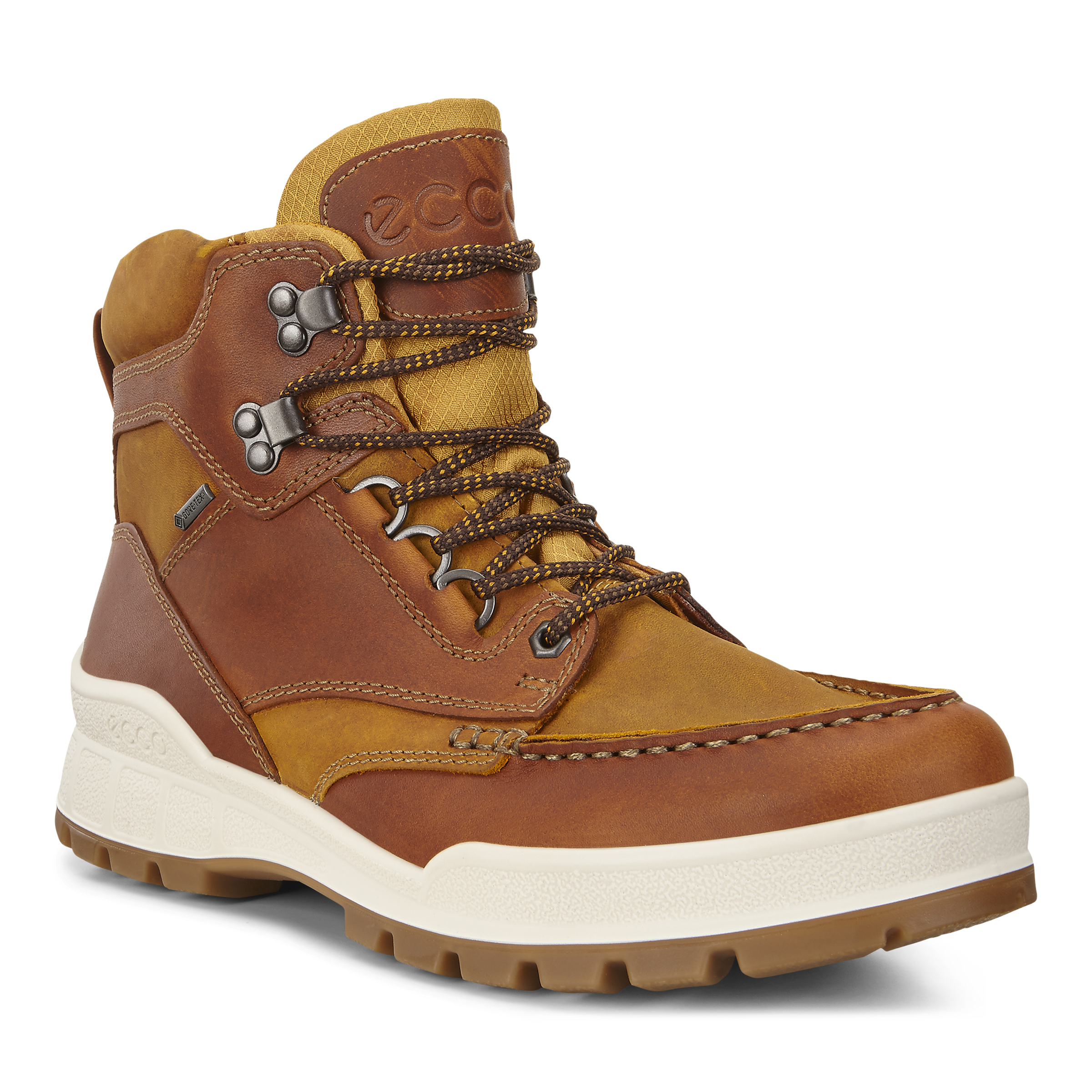 Botas marrones de piel con membrana para hombre ECCO Track 25 M