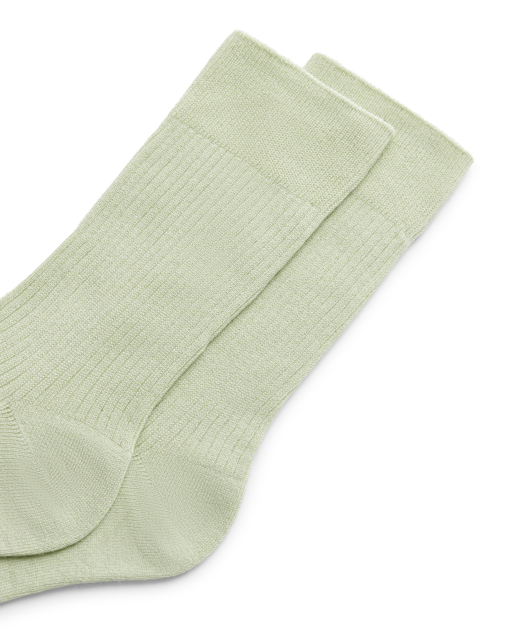 ECCO® Vibe Ribbed Crew Socks - Green - Detail-1