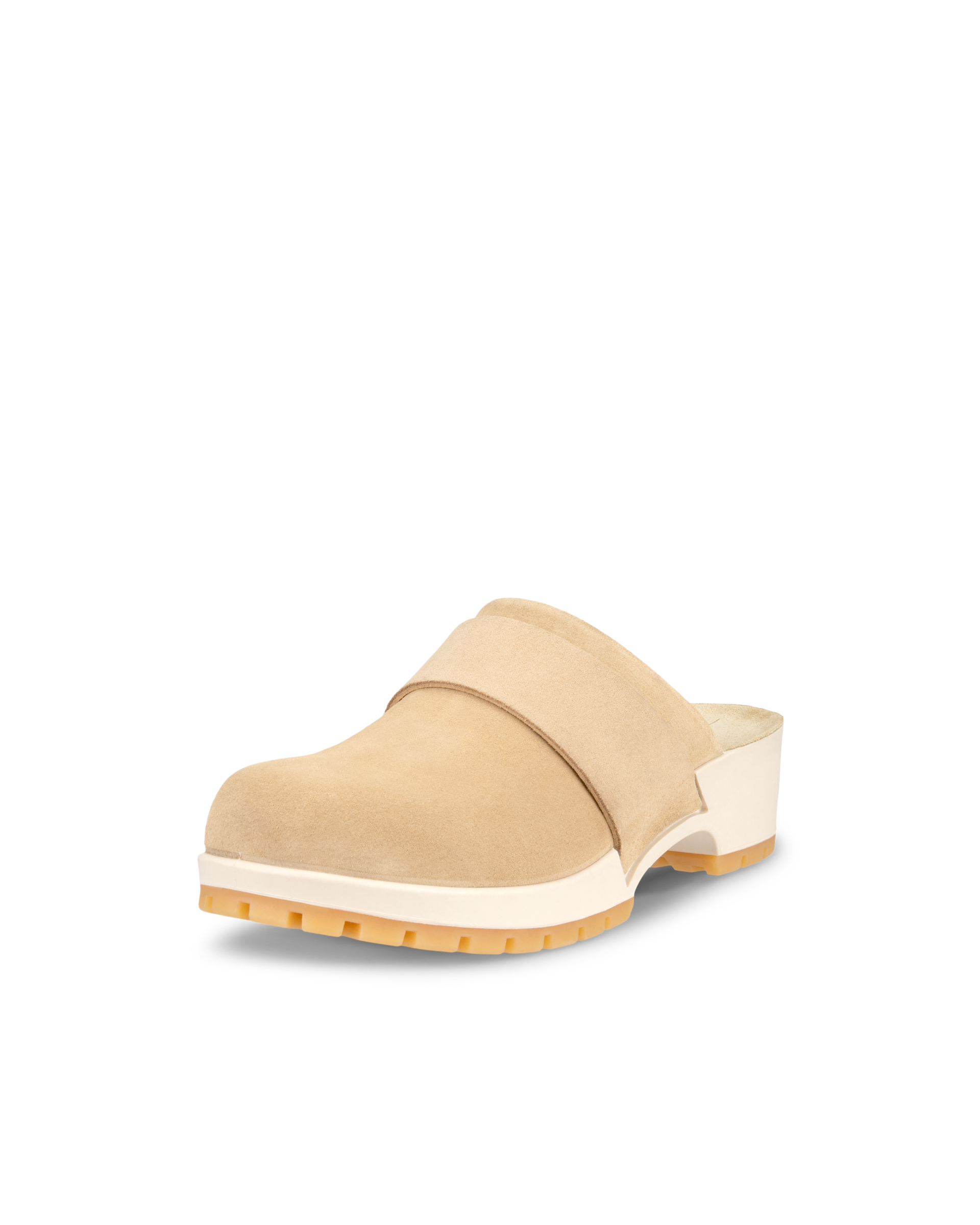 여성용 ECCO Comfort Clog 스웨이드 클로그 - Beige - Main